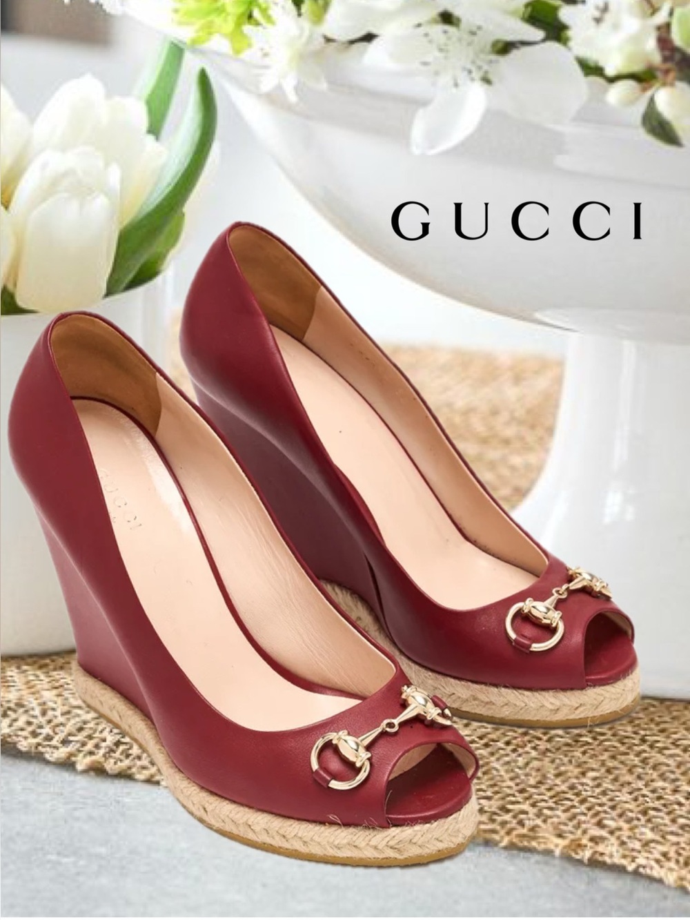 AUTHENTIC GUCCI HORSEBIT WEDGES